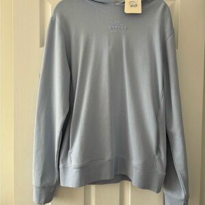 Sandro Men’s Pale Blue Embroidered Logo Crewneck Sweater